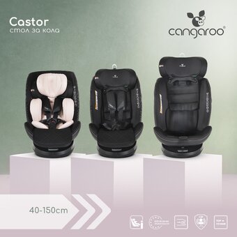 Стол за кола Castor 40-150см сив